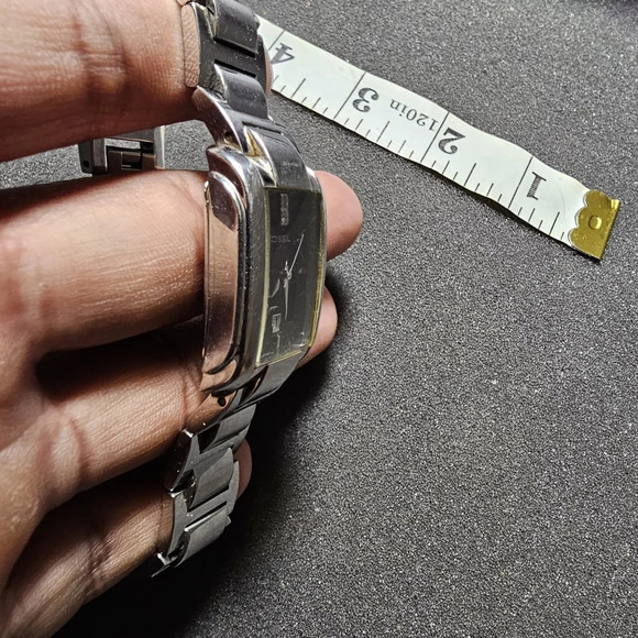 Fossil F2 Quartz Ladies Watch Rectangle Tank Date Just Diamond Accent Working he - Picture 7 of 9